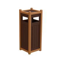 Two-Tone Square 12 Gallon Panel Receptacles